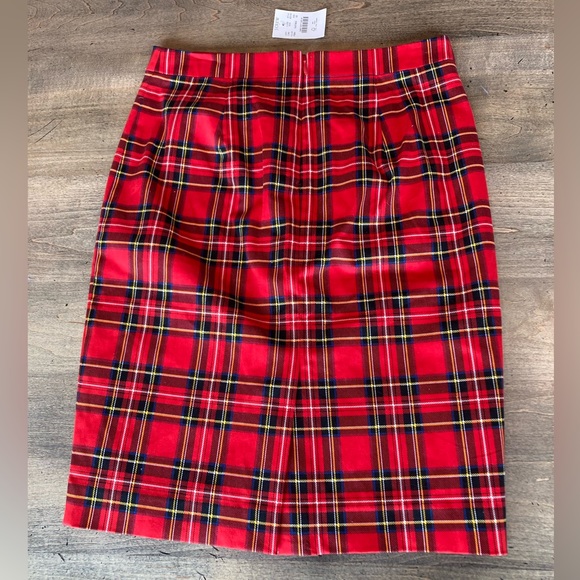 J.Crew Tartan Cotton Sateen Plaid Pencil Skirt ✏️ - Picture 1 of 7